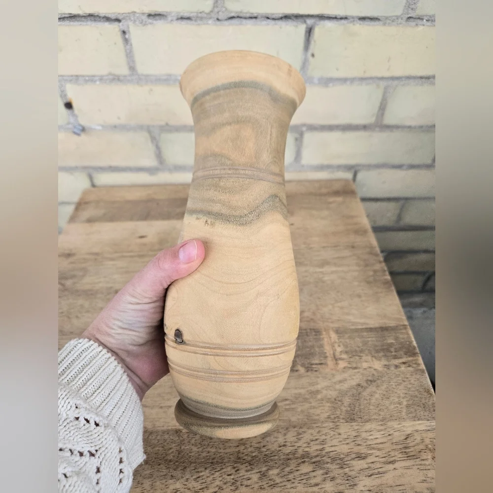 Hand Crafted Wooden Vase - Picture 6 of 8
